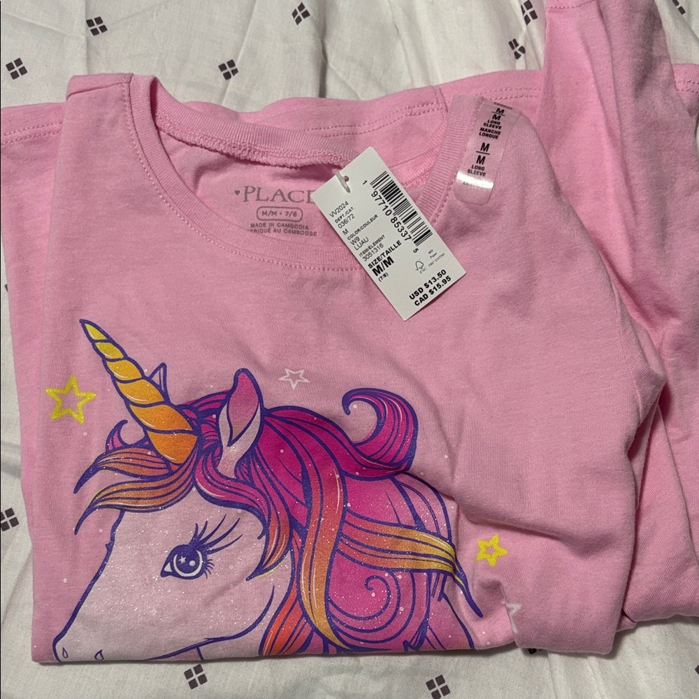 Place Pink Unicorn Top for Kids